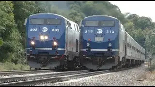 HD 60FPS: Fast Metro North & Amtrak Trains @ Breakneck Ridge ft. CSX River Line Freight