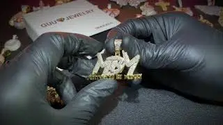GUU jewelry - 18k Gold MBM Micro-inlay AAA CZ Pendant (With Chain) | Hip Hop Jewelry