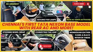 Chennai's 1st Tata Nexon Base to Top with Rear AC! ✅ Genuine Accessories ✅ Nexon Modification