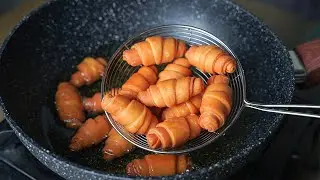 Fried Croissants Recipe | Super Easy Mini Croissant Recipe Without Oven | Yummy