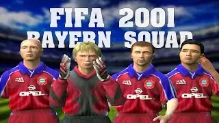 Bayern Munich Fifa 2001 Squad Faces Kahn Scholl Jancker Lizarazu Santa Cruz Fink Kuffour Effenberg