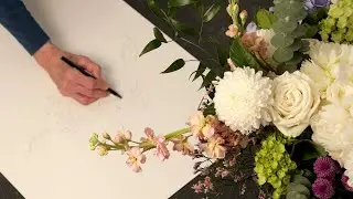 Drawing Flowers with Charcoal and Pastel