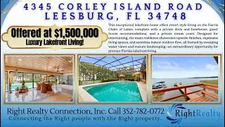 Exclusive Harris Chain of Lakes Estate | Private Dock & Guest House