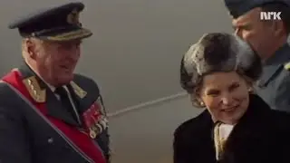 King Olav V of Norway on state visit to the Governor General of Canada 1987