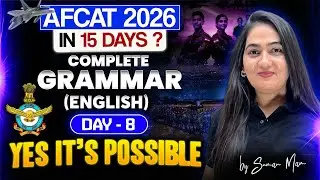 AFCAT ENGLISH in 15 days? YES It's possible | Suman Ma'am