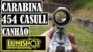 CARABINA .454 CASULL + ALVOS LUMISHOT = DESTRU&Iacute;MOS TUDO!!!