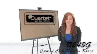 Quartet B243G Prestige 3x2 Colored Cork Bulletin Board &ndash; Graphite