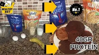 PROTEİNLİ PANKEK TARİFİ(40Gr Protein)-Efsane lezzet(Bim Protein Tozu)