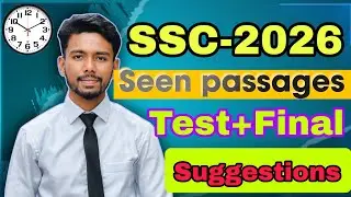 SSC-2026 || Seen Passage Suggestions for SSC 2026 || English 1st paper passages suggestions for SSC|
