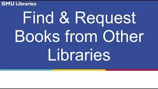 Find & request books from other libraries