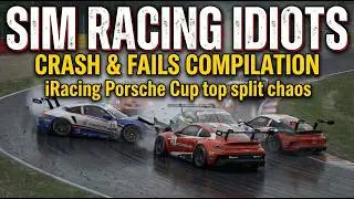When Top Split Goes Wrong 😬 | iRacing Porsche Cup Crashes