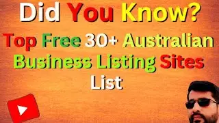 🔥 Top Free 30+ Australian Business Listing Sites List 🔥 Australia Business Listing Sites 🔥