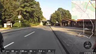 M&uuml;nster: Rennradroute - Die Davensberger Schleife - ca. 30km + Schleife (Garmin Virb Elite)
