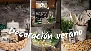 🐝PRIMER DECORACION DE LA COCINA PARA VERANO 2023 EN MI NUEVO HOGAR/ FARMHOUSE/CASA PEQUEÑA/ABEJITAS🐝