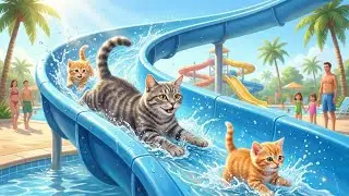 Mama Cat and Kitten Return Lost Wallet and Get Water Park Tickets as a Sweet Reward! 🐱🎟️💦