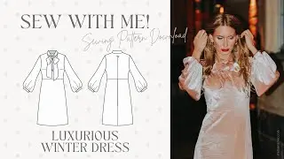 Wintery Velvet Dress Sewing Tutorial | The Scarlett Dress | Pattern Download