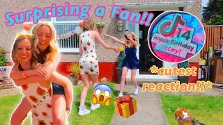 SURPRISING A FAN AT HER HOUSE!! *BIRTHDAY SURPRISE* | cutest reaction, surprise gifts, tiktoks etc!♡