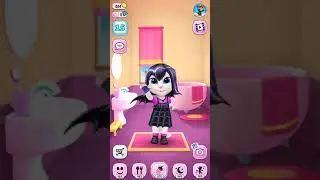 My talking Angela level 16 unlocked Red Side Swept Hair español latino