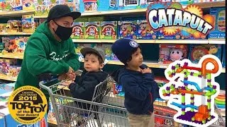Toy shopping at Ramstein Air Base Exchange. Catapult Marble Mania Unboxing and assembly
