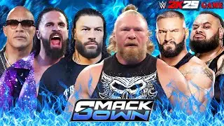 Сет Роллинс Роман Рейнс Рок против Брока Леснара Брон Брейкер Бронсон Рид WWE 2K25 23/11