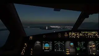 Night Landing | Toliss A339 | Hong Kong Chek Lap Kok Airport RW07C