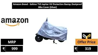 Amazon Brand   Solimo TVS Jupiter UV Protection & Dustproof Bike Cover Silver