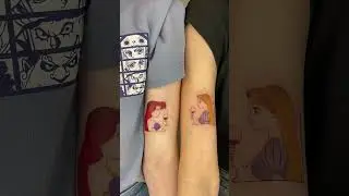 Парные тату🍷. Сделано в Tattoo Naive. #tattoo #тату  #tattooart  #принцессыдисней #princess