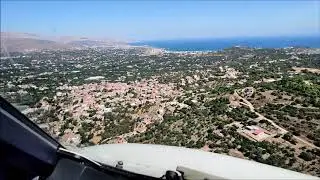 Beautiful Sightseeing approaching CHIOS with an Airbus a320
