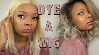 Dye Dark Roots/Ombre on Platinum Blonde Wig! (BEGINNERS TUTORIAL!)