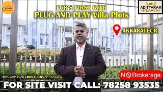 Gated Community Premium Villa Plots For sale in ECR | Plug & Play l Heaven
