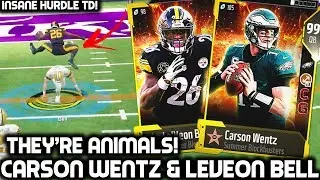 99 OVR TEAM! CARSON WENTZ & LEVEON BELL ARE ANIMALS! Madden 18 Ultimate Team
