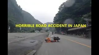 Horrible Road Accident of Motorcycle[Japan]