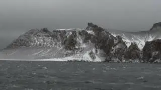Icy conditions at Deception Island, Antarctica, 1 Apr 2012