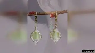 1pair Light Luxury Elegant Green Opal Women's Earrings Dating Banquet Party Gift Review