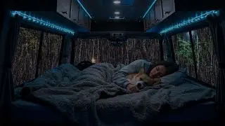 Relaxing Rain & Thunder on Cozy Car ⛈️ Deep Sleep Sounds for Anxiety Relief & Calm Night Ambience