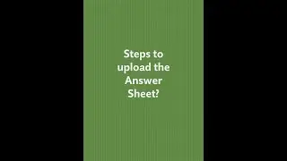 How to upload answer sheet - Hi Res Version