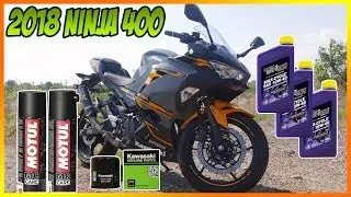 Замена масла и обслуживание цепи на мотоцикле Kawasaki Ninja 400 / Z400