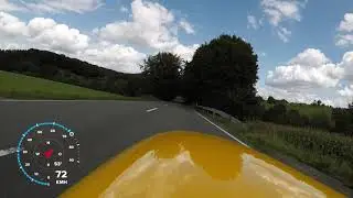Mit dem Velomobil &uuml;ber die Elberfelder Stra&szlig;e zwischen Herzkamp und Schee/Querenburg