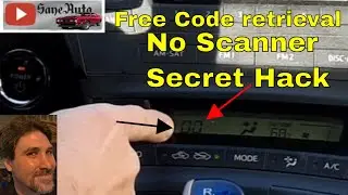 How to get Climate control Air conditioning & Heater trouble codes from Toyota Prius (no scan tool)