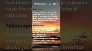 What is Inheritance and Polymorphism in Java?  #youtubeshorts #java