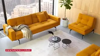 Dublexo Sofa Bed w/ Arms and Pin Legs from Innovation Living