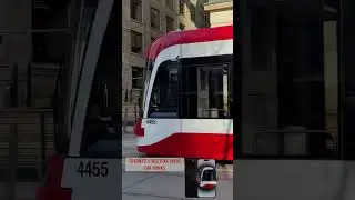 TTC Streetcar on King St W in Downtown Toronto Canada. iPhone 14 Pro Max Video Camera.