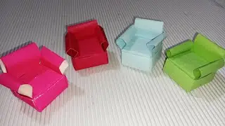 Cómo hacer un sofá de origami facil y rápido #origami #paper