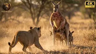 Kangaroo vs Lion: A Father&rsquo;s Fight to Protect His Joey | Wild Realms