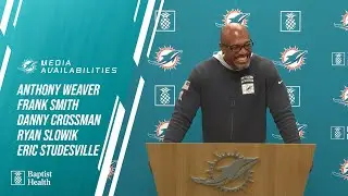 Weaver, F. Smith, Crossman, Slowik, and Studesville meet with the media l Miami Dolphins