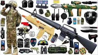 Mystery box unboxing, SWAT gear unboxing, Uzi submachine gun, Explosion-proof shield, police pistol