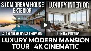 Luxury Modern Mansion Tour | $10M Dream House Interior & Exterior (4K Cinematic)