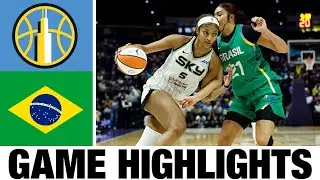 Chicago Sky vs Brazil National Team Full Game Highlights | 2025 WNBA Preseason