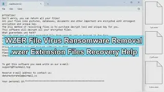 WZER File Virus Ransomware Removal + Decrypt .wzer Files