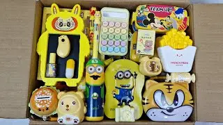 YELLOW Stationery Collection💛Geometry, Calculator, Piggybank, Table Lamp, Pouch, Sharpener, Eraser